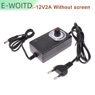 【E-WOITD】 1A 2A อเนกประสงค์3V 9V 12V 24V อะแดปเตอร์ ac dc หน้าจอแสดงผลแรงดันไฟฟ้าควบคุมแหล่งจ่ายไฟอะ