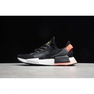 A.D Readystock ADDAS NMD R1 Black White Orange Real Boost FW6412 Sports Running Shoes Casual shoes 1VLN LYVU