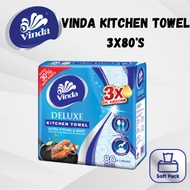 VINDA DELUXE KITCHEN TOWEL 80'SX3 PACKS 2PLY