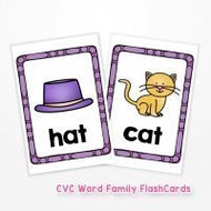CVC Natural Spelling WordFamily English Word Flash Card Preschool English Interest Enlightenment Tea