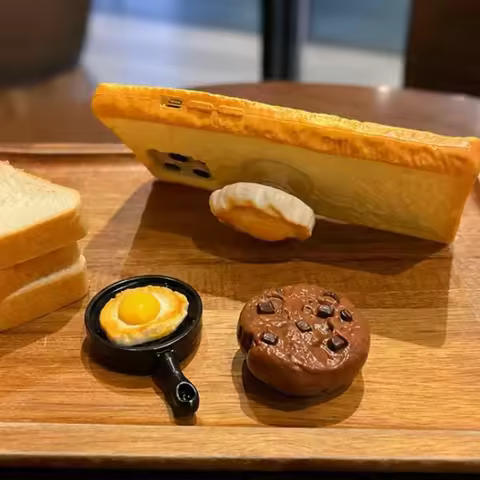 Toast bread case, cute food phone case, 3D bread phone case, adorable soft TPU phone case for iPhone
