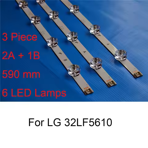 3Piece Brand New LED Backlight Strip For LG 32LF5610 32 inch TV Repair LED Backlight Strips Bars A B