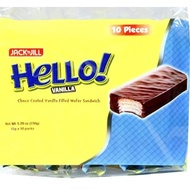 Hello Vanilla Choco Crispy Wafers Original Jack n Jill PhilippinesCemilan, 10 pcs