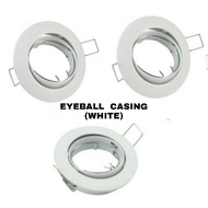 Eyeball Bulb Metal Casing MR16 / Holder (White) 1pc