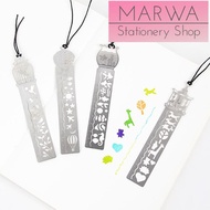 1pc Cute Creative Metal Straight Ruler Bookmark Hollow Rulers (S-M132-002)