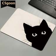 C5GOON 210*260*3MM Cute Cat Mouse Pad Laptop Gaming Keyboard Black Cat Pattern No Locking Edge Mouse