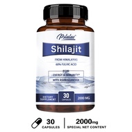 Pslalae Shilajit เรซิน Shilajit หิมาลัยแท้บริสุทธิ์ 600 มก. กรดเรซิน Shilajit อินทรีย์ธรรมชาติที่มีฤ