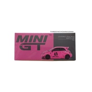 Mini GT 1/64 #851 ABARTH 595 LB WORKS X ABAS Works - Pink