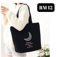 College student handbag versatile canvas bag Student Tote Bag With Zip