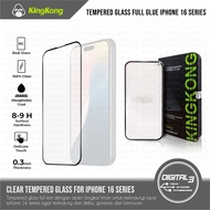 LAYAR Kingkong Full Glue Tempered Glass Screen for iphone 16 / 16 PLUS / 16 PRO / 16 PRO MAX / 16E C