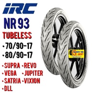 Bann Tubeless Irc Nr 93 Tire Size 70/90-17 Tire 80/90-17 tire supra revo vega jupiter vixion saptria