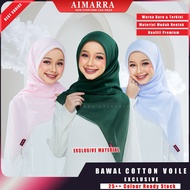 HIGH QUALITY Bawal Cotton Voile Premium by Aimarra Bidang45 Cotton Square Mudah Bentuk Jilbab Awning