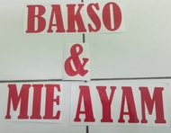 Stiker Gerobak Bakso dan Mie Ayam