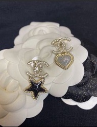Chanel 星星愛心耳環