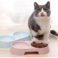 2-compartment plastic bowl for cats - Double plastic bowl for cats - Zippopet
