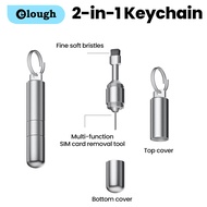 Elough 2 in 1 SIM Card Tray Removal Tool Portable Mini Keychain Multi-functional Earphone Cleaning B
