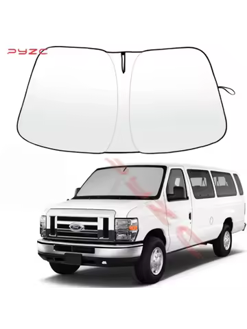 Windshield Sunshade for 1992-2025 Ford Econoline E-Series Van & Motorhome E-150 E-250 E-350 E-450 Su