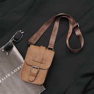 📿 Trendy Retro Mini Phone Shoulder Bag Men's Crossbody Bag Casual Waist Bag Multifunctional Hanging Bag Simple Men's Bag
