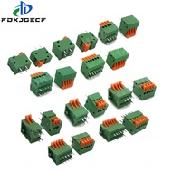 5PCS KF141V KF141R 2.54mm Pitch Straight&Bent  Push-in Spring Screwless Terminal Block Foot 2/3/4/5/