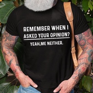 Funny Humor Shirt Your Opinion Funny Mens T-shirt Birthday Gift Shirt Daddy T-Shirts xs-3xl