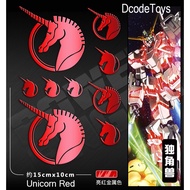 Metal Sticker Unicorn Gundam Gunpla Logo & Icon - not bandai uc geara zulu zeon sinanju char kshatri