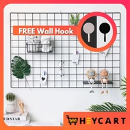 XL SIZE WALL IRON GRID LIGHTS/ MULTIFUNCTION WALL PALETTE/ PHOTO DISPLAY/ WALL STORAGE RACK/ IRON GR