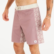 OLAIAN Men’s Boardshorts Surf 500 Long 19"- Arch Esawira Taupe Pink