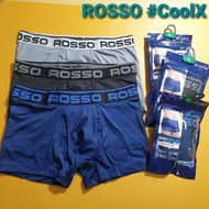 Rosso รุ่น COOL_X ((ของแท้)) กางเกงบ๊อกเซอร์ผ้าเย็น  -ทรงขาสั้นเอวต่ำ(เปิดเป้าได้)  -ทรงขาเว้าเอวต่ำ