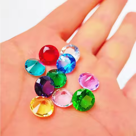 10mm Colorful Crystal Glass Diamond Party Decor Gems Wedding Table Ornaments DIY Accessories Pack of