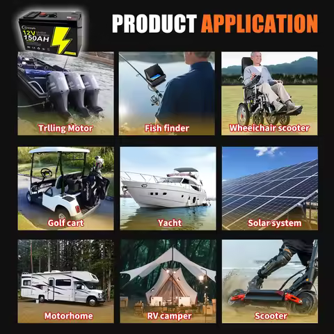 12V Lithium Battery 100Ah Nominal Capacity LiFePO4 1280Wh Battery 100A BMS Solar Portable