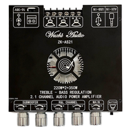 ZK-AS21 โมดูลเครื่องขยายเสียงดิจิตอล 220WX2 + 350W บอร์ดขยายสัญญาณเสียงบลูทูธ 5.1ช่อง2.1ซับวูฟเฟอร์เ