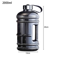 JIYAN2866 1Pcs PETG Water Bottle Portable Gallon Bottle Shaker Bottle 2L Large Capacity Sports Drink