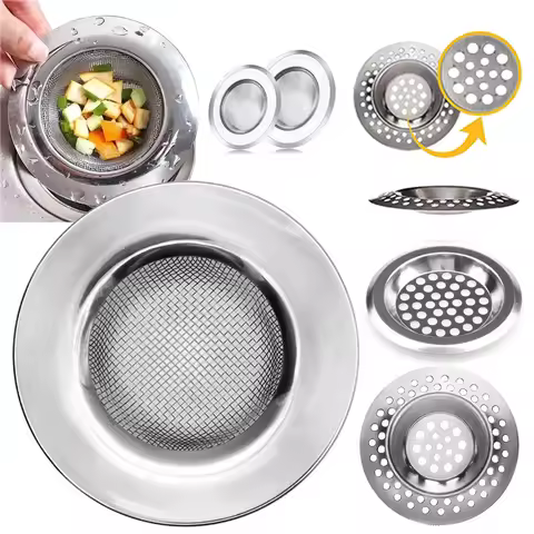 Kitchen Sink Filter Stainless Steel Mesh Sink Strainer Filter Sewer Mesh Strainers Bathroom Sink Str