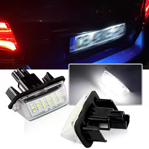 2Pcs LED License Number Plate Light Lamps For Toyota Camry Avalon Auris E18 Vios Esquire Esquire EZ 