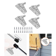 [xdnblun] Universal L Type Gas Strut Mount Bracket 10mm Ball Stud Alloy Professional Spare Parts Set