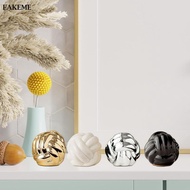 FAKEME Round Knot Ball Pillow Statue Cute Ceramic Knot Ball Pillow for Decorative Floor