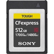 Sony CFexpress Type B memory card 512GB Tough specifications Write speed 1480MB / s Read 1700MB CEB-