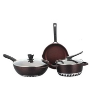 Shogun Twister Family Set l Wok l Frying pan (Compatible with Induction)