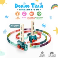 Kids Toys Automatic Domino Laying Train Musical Educational Toy | Mainan KeretaApi Menyusun Block Do