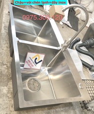Combo Chậu Rửa Chén Bát INOX SUS 304 N5 8245 NA.GRAND và Bộ Xả Chậu và Rổ Đa Năng và Vòi Rửa Chén Nó