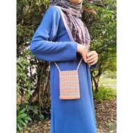 Beg Kait Silang Simple/ Handphone Sling Bag/ Sling Bag Crochet