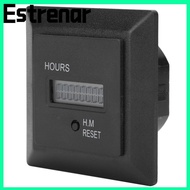 ESTRENAR Digital Display Hour Meter, AC 100-240V HM-1R Hour Timer, Timer Tools 0 to 999999 Hours 59 