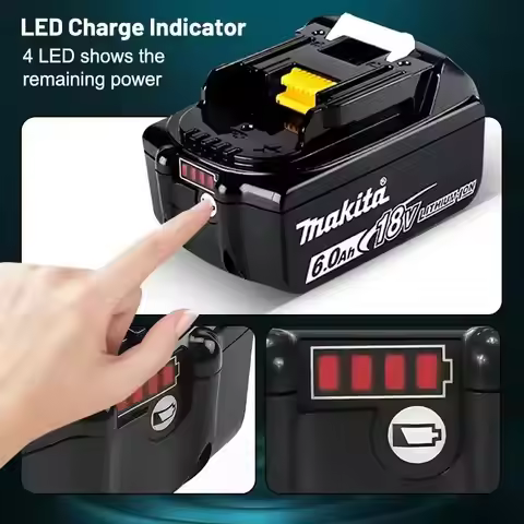100% Original Makita 18v Battery,For Makita BL1830B BL1850B BL1850 BL1840 BL1860 BL1815 Replacement 