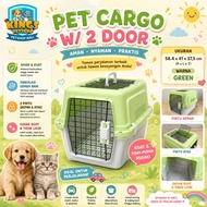 PET CARGO W/ 2 DOOR 58.4X41X37.5CM GREEN