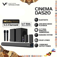 Vinnfier VF Hyperbar Cinema DA520 1300W Dolby Atmos 5.2.4 Soundbar with Bluetooth Karaoke System Spe