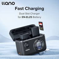 llano EN-EL25 Camera Charger Dual Slot Digital Display with SD Card Storage Function For Nikon Z30