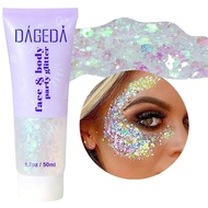 DAGEDA Body Glitter Gel Face Glitter Body Gel Sequin Shimmer Cecair Pembayang Mata Kilauan Chunky un