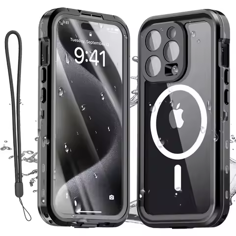 IP68 Waterproof Case For iphone 17 16 15 Pro Max 14 13 Full Body Protective Cover Swim Underwater Di