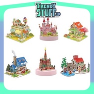 TrendyStuff.id DIY 3D Paper HOUSE Puzzle Toys Educational Puzzle Toys 3D Puzzle T023