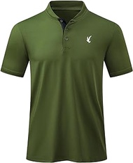 Men's Polo Shirts Casual Short Sleeve Golf Polo Athletic Shirt Tennis T-Shirt for Men, US 52(3XL), A Green